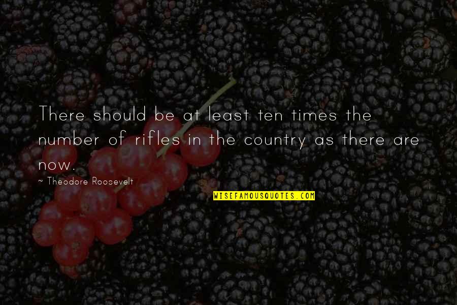 Rifles Quotes By Theodore Roosevelt: There should be at least ten times the
