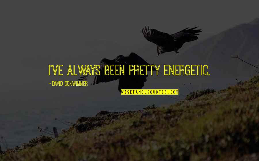 Rifugiato Quotes By David Schwimmer: I've always been pretty energetic. Rifugiato Quotes By David Schwimmer: I've always been pretty energetic.