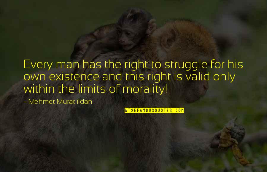 Right For Life Quotes By Mehmet Murat Ildan: Every man has the right to struggle for