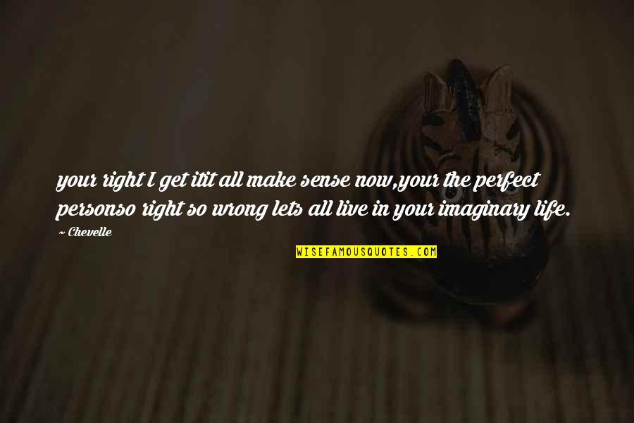 Right Person In Life Quotes By Chevelle: your right I get itit all make sense Right Person In Life Quotes By Chevelle: your right I get itit all make sense