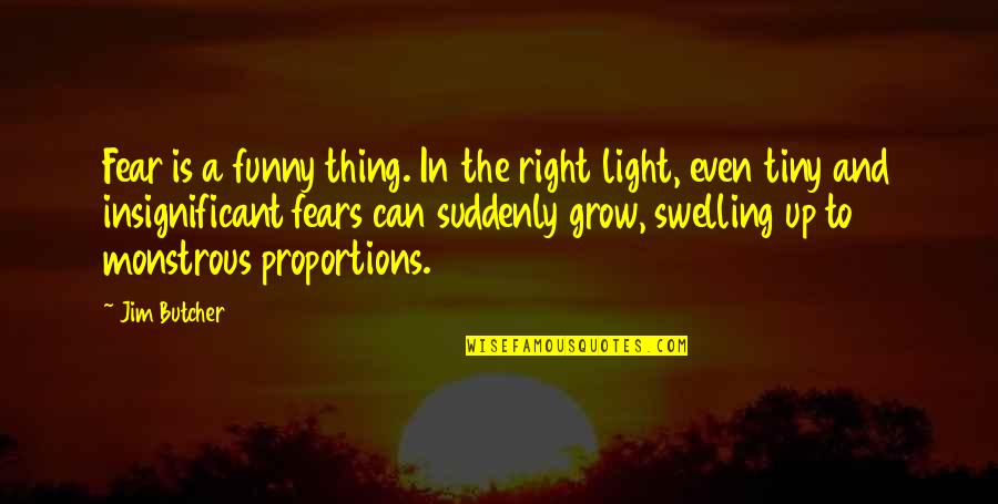 Right Thing Quotes By Jim Butcher: Fear is a funny thing. In the right