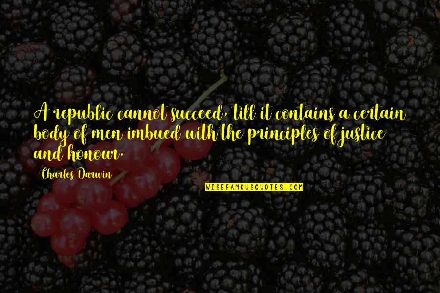 Right Timing In Love Quotes By Charles Darwin: A republic cannot succeed, till it contains a Right Timing In Love Quotes By Charles Darwin: A republic cannot succeed, till it contains a