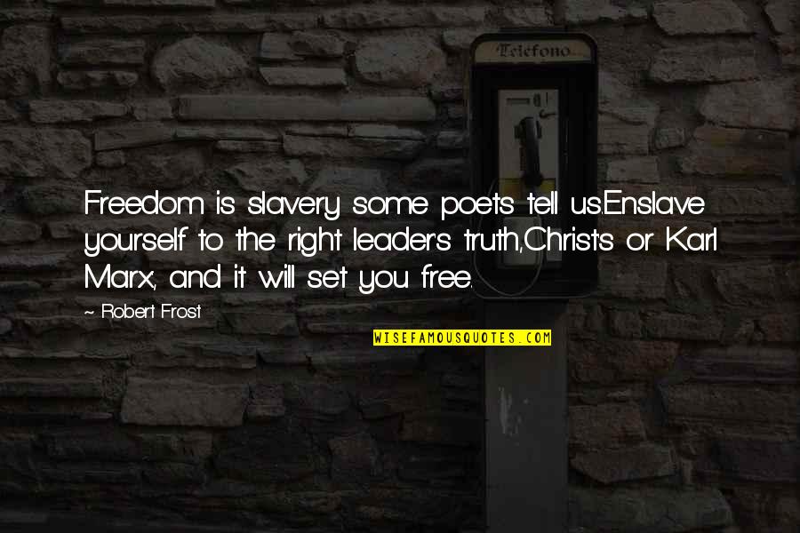 Right To Freedom Quotes By Robert Frost: Freedom is slavery some poets tell us.Enslave yourself Right To Freedom Quotes By Robert Frost: Freedom is slavery some poets tell us.Enslave yourself