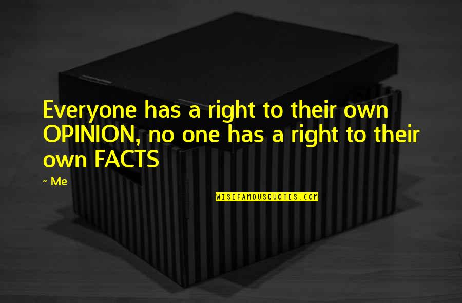 Right To Opinion Quotes By Me: Everyone has a right to their own OPINION,