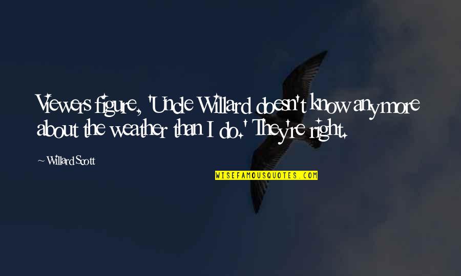 Right Weather Quotes By Willard Scott: Viewers figure, 'Uncle Willard doesn't know any more Right Weather Quotes By Willard Scott: Viewers figure, 'Uncle Willard doesn't know any more
