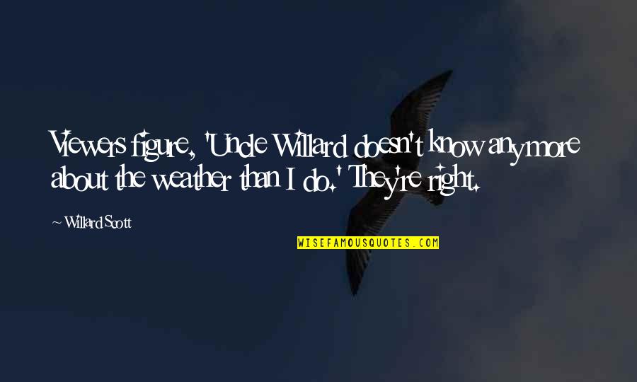 Right Weather Quotes By Willard Scott: Viewers figure, 'Uncle Willard doesn't know any more