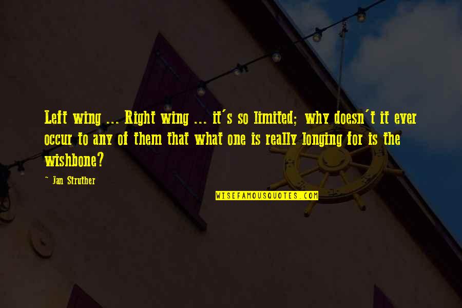 Right Wing Politics Quotes By Jan Struther: Left wing ... Right wing ... it's so
