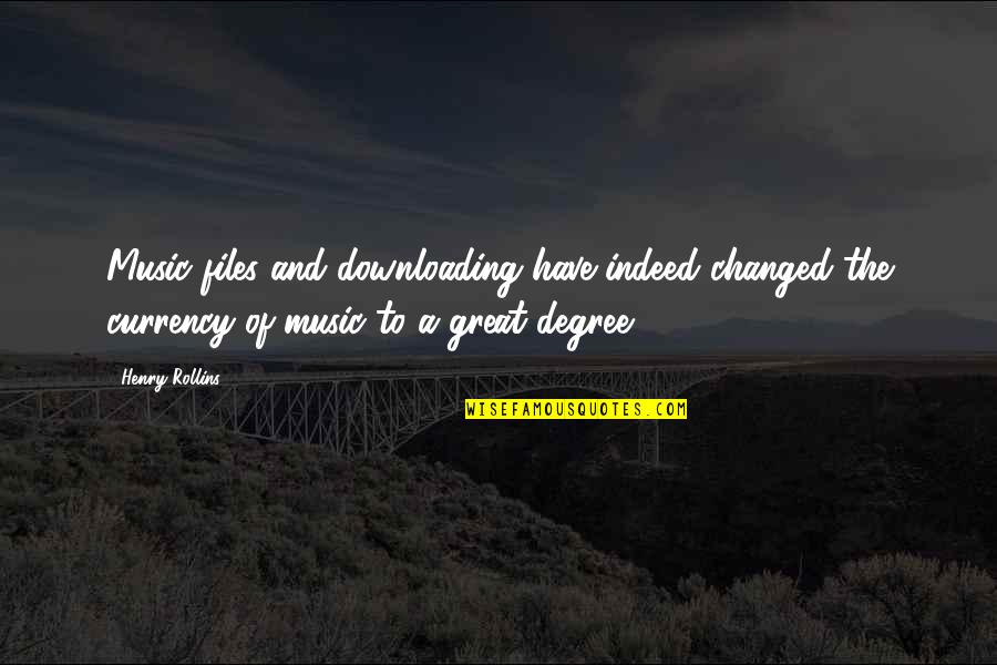 Righteousnesses Quotes By Henry Rollins: Music files and downloading have indeed changed the Righteousnesses Quotes By Henry Rollins: Music files and downloading have indeed changed the