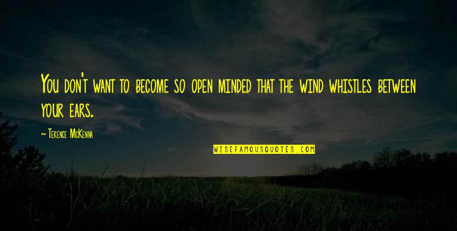 Rigorix Quotes By Terence McKenna: You don't want to become so open minded