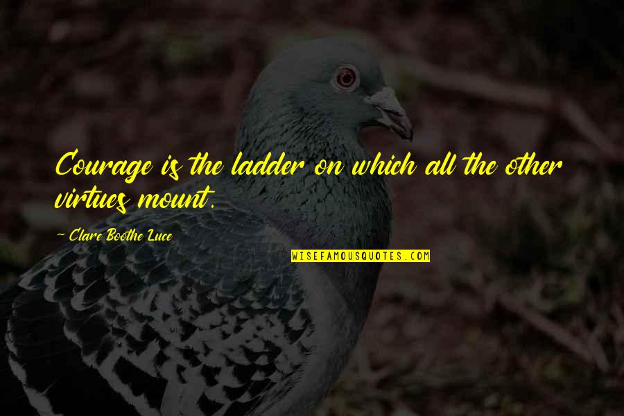 Rigzin Consultancy Quotes By Clare Boothe Luce: Courage is the ladder on which all the Rigzin Consultancy Quotes By Clare Boothe Luce: Courage is the ladder on which all the