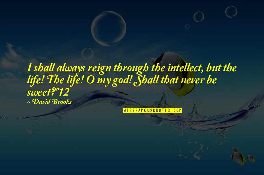 Rigzin Dorjee Quotes By David Brooks: I shall always reign through the intellect, but Rigzin Dorjee Quotes By David Brooks: I shall always reign through the intellect, but
