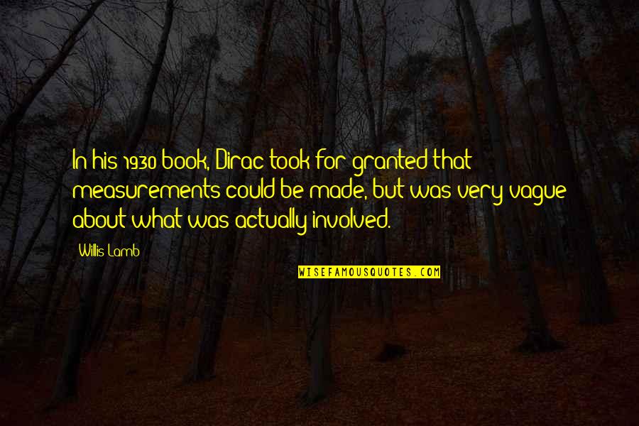 Riil Share Quotes By Willis Lamb: In his 1930 book, Dirac took for granted Riil Share Quotes By Willis Lamb: In his 1930 book, Dirac took for granted