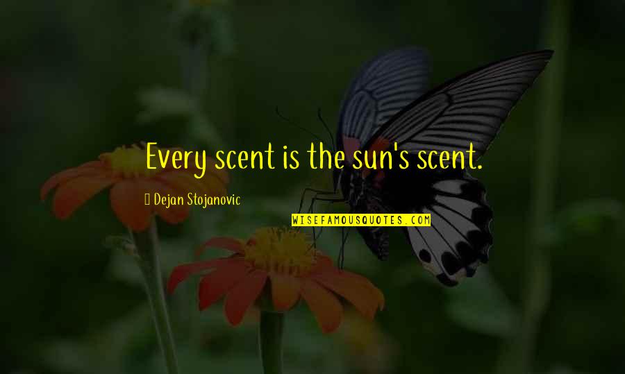 Riis Quotes By Dejan Stojanovic: Every scent is the sun's scent.