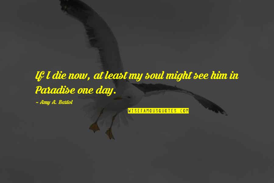 Riitters Quotes By Amy A. Bartol: If I die now, at least my soul