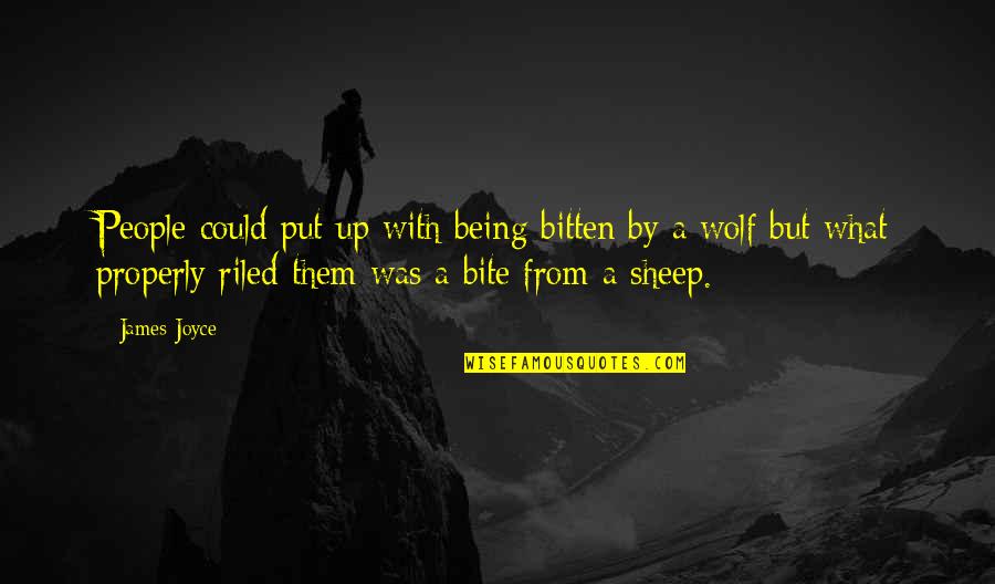 Riled Quotes By James Joyce: People could put up with being bitten by Riled Quotes By James Joyce: People could put up with being bitten by
