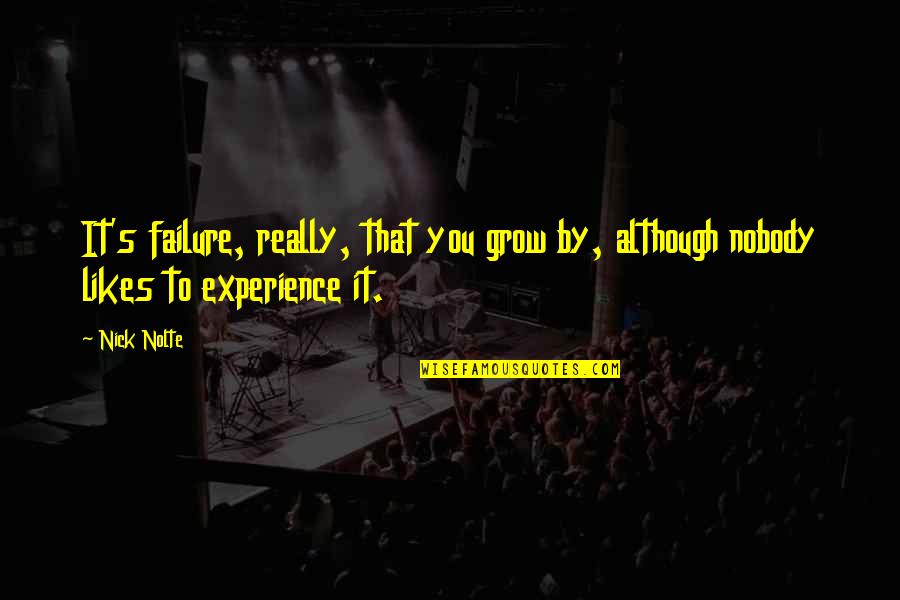 Rillasamento Quotes By Nick Nolte: It's failure, really, that you grow by, although