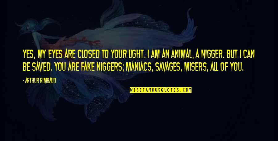 Rimbaud's Quotes By Arthur Rimbaud: Yes, my eyes are closed to your light.