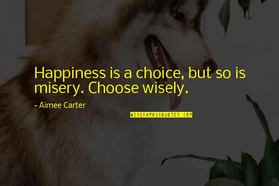 Rimborso Biglietti Quotes By Aimee Carter: Happiness is a choice, but so is misery. Rimborso Biglietti Quotes By Aimee Carter: Happiness is a choice, but so is misery.