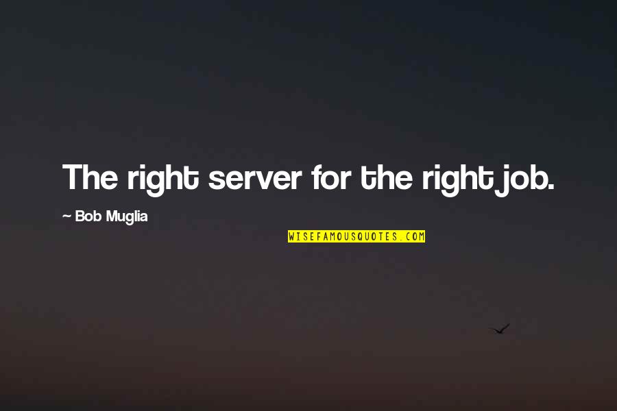 Rime Quotes By Bob Muglia: The right server for the right job.