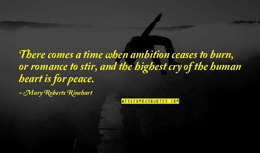 Rinehart's Quotes By Mary Roberts Rinehart: There comes a time when ambition ceases to Rinehart's Quotes By Mary Roberts Rinehart: There comes a time when ambition ceases to