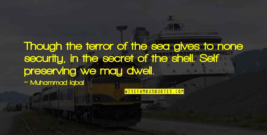 Ringtones Movie Quotes By Muhammad Iqbal: Though the terror of the sea gives to