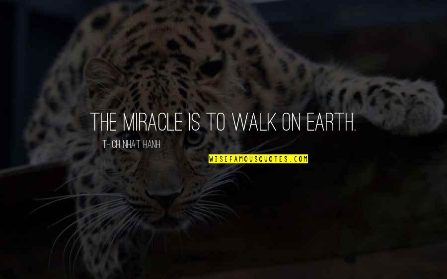 Rip Studwell Quotes By Thich Nhat Hanh: The miracle is to walk on Earth. Rip Studwell Quotes By Thich Nhat Hanh: The miracle is to walk on Earth.