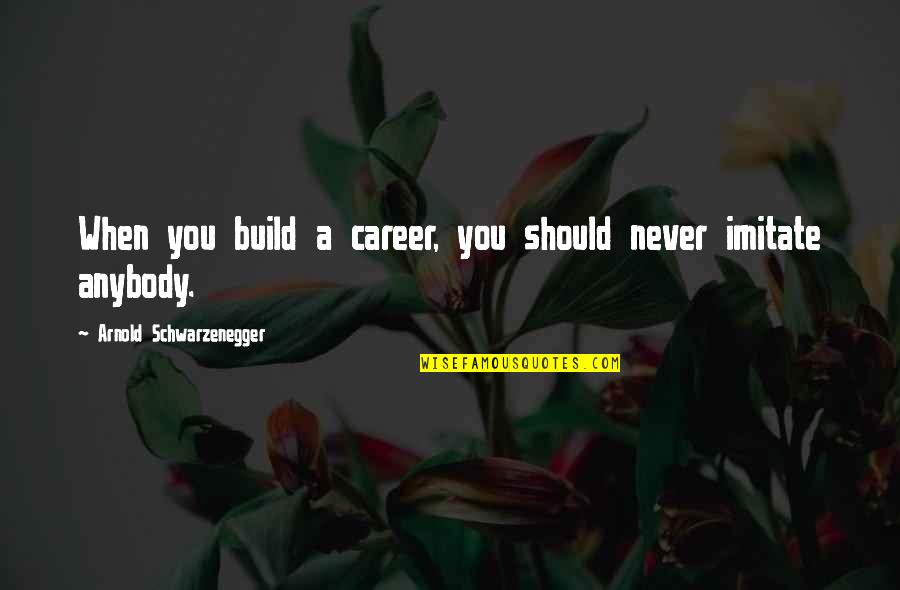 Ripestrone Quotes By Arnold Schwarzenegger: When you build a career, you should never Ripestrone Quotes By Arnold Schwarzenegger: When you build a career, you should never
