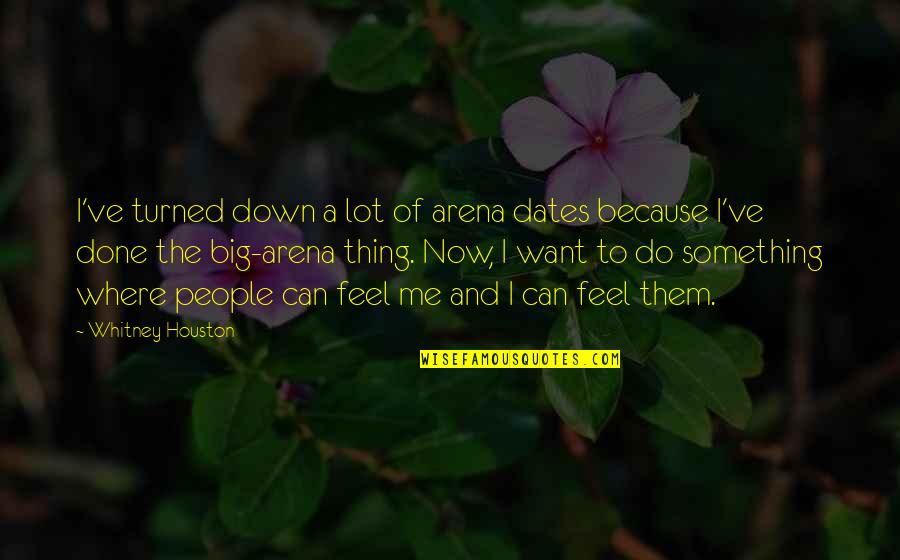 Ripestrone Quotes By Whitney Houston: I've turned down a lot of arena dates