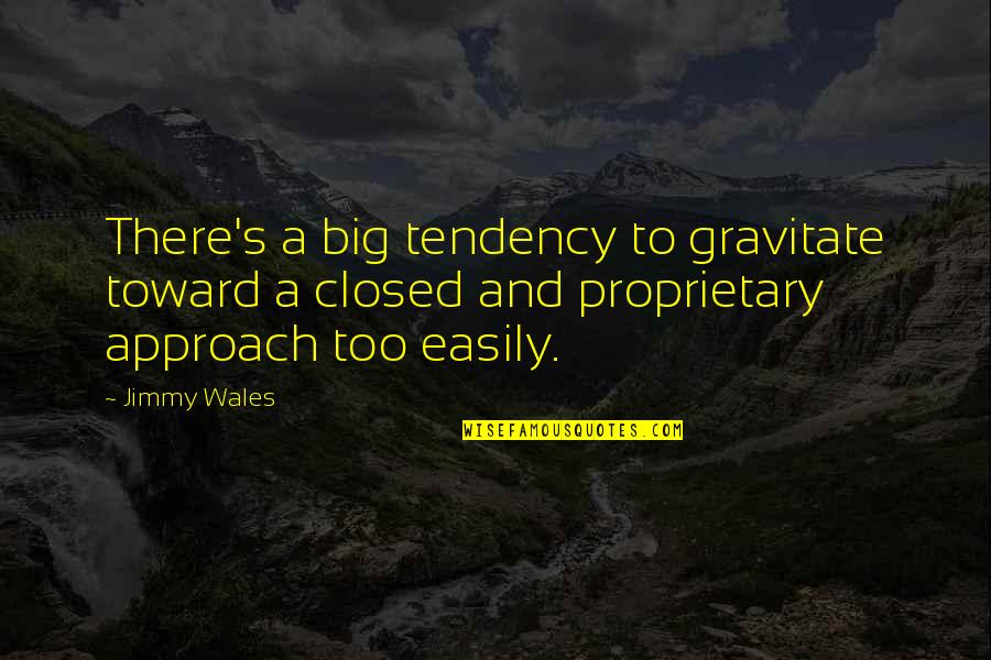 Riposa In Pace Quotes By Jimmy Wales: There's a big tendency to gravitate toward a Riposa In Pace Quotes By Jimmy Wales: There's a big tendency to gravitate toward a