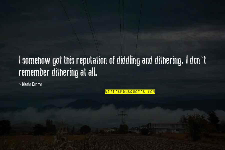 Riposa Matratzen Quotes By Mario Cuomo: I somehow got this reputation of diddling and