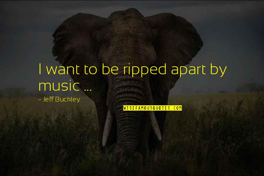 Ripped Quotes By Jeff Buckley: I want to be ripped apart by music Ripped Quotes By Jeff Buckley: I want to be ripped apart by music
