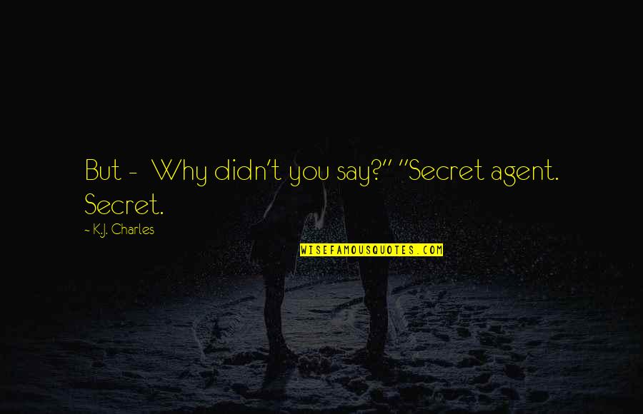 Rippertail Quotes By K.J. Charles: But - Why didn't you say?" "Secret agent.