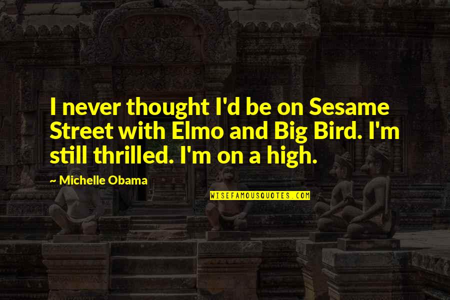 Rippled Fabric Quotes By Michelle Obama: I never thought I'd be on Sesame Street Rippled Fabric Quotes By Michelle Obama: I never thought I'd be on Sesame Street