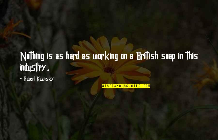 Ripples In Life Quotes By Robert Kazinsky: Nothing is as hard as working on a