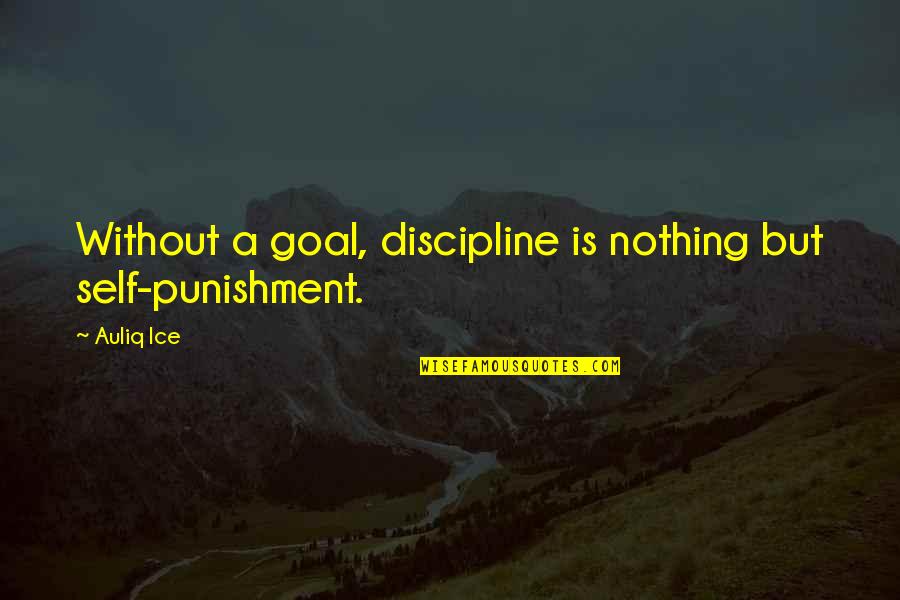 Ris Low Quotes By Auliq Ice: Without a goal, discipline is nothing but self-punishment.