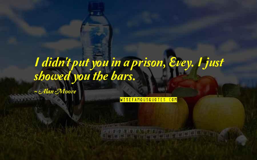 Risata Prosecco Quotes By Alan Moore: I didn't put you in a prison, Evey.
