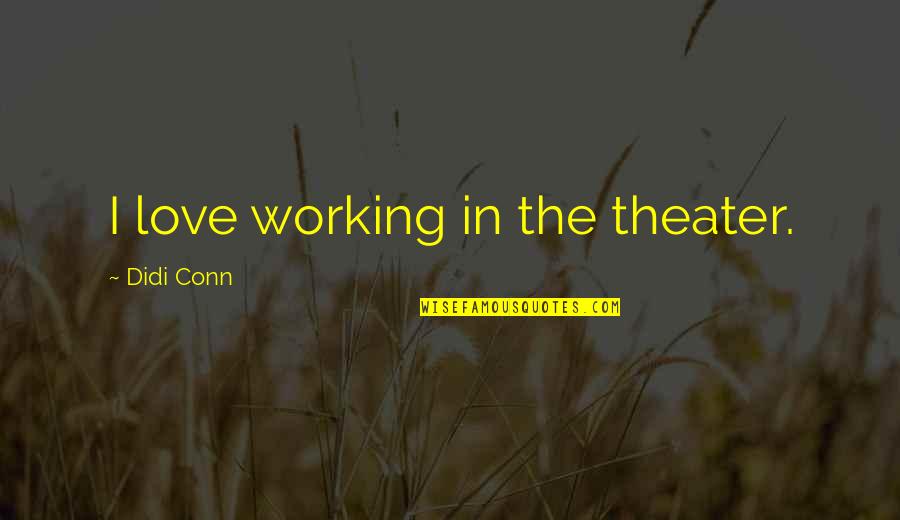 Rise And Shine Instagram Quotes By Didi Conn: I love working in the theater.