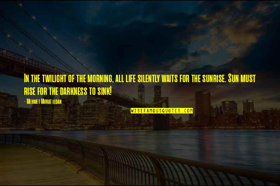 Rise From Darkness Quotes By Mehmet Murat Ildan: In the twilight of the morning, all life