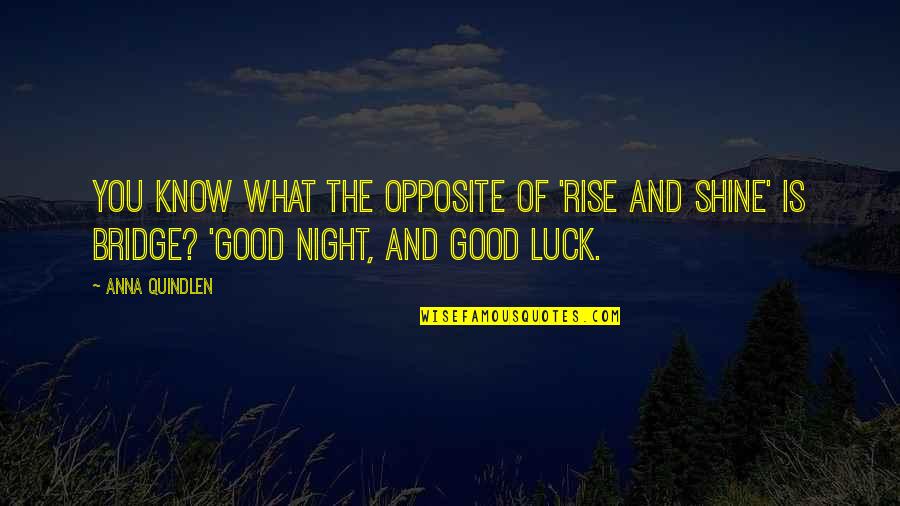 Rise Up And Shine Quotes By Anna Quindlen: You know what the opposite of 'rise and Rise Up And Shine Quotes By Anna Quindlen: You know what the opposite of 'rise and