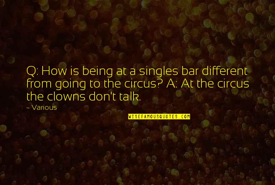 Rishton Ki Kadar Quotes By Various: Q: How is being at a singles bar