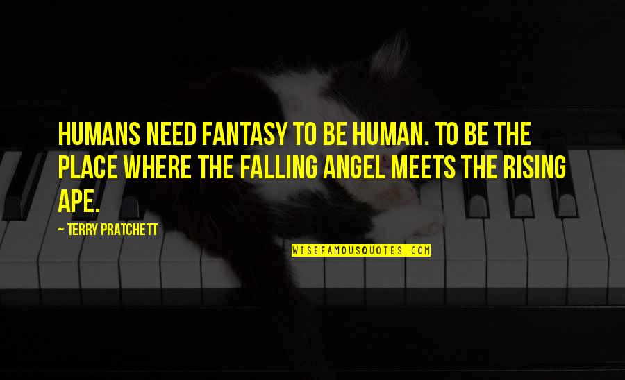 Rising From Falling Quotes By Terry Pratchett: Humans need fantasy to be human. To be