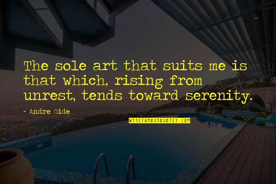 Rising Quotes By Andre Gide: The sole art that suits me is that