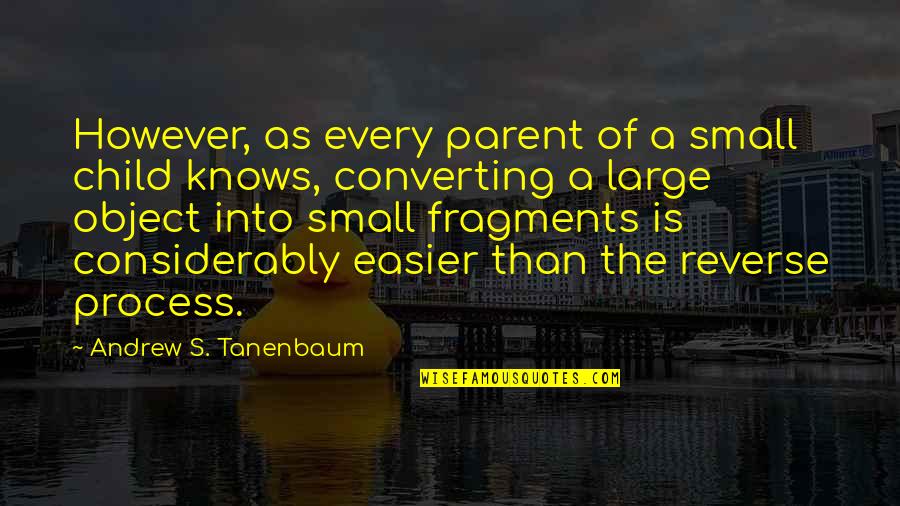 Risk And Compliance Quotes By Andrew S. Tanenbaum: However, as every parent of a small child