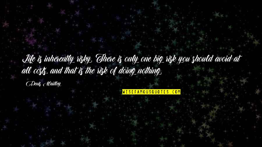 Risk Nothing Quotes By Denis Waitley: Life is inherently risky. There is only one Risk Nothing Quotes By Denis Waitley: Life is inherently risky. There is only one
