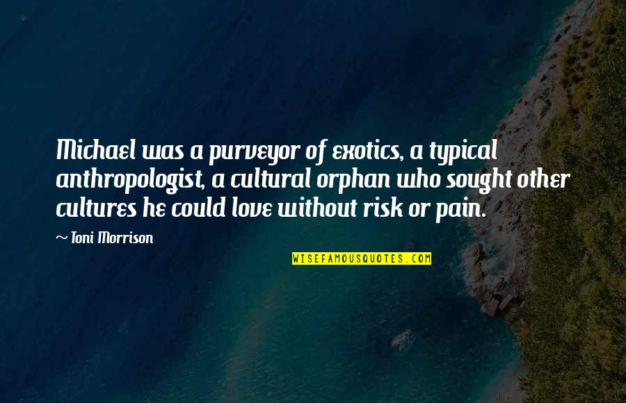 Risk Of Love Quotes By Toni Morrison: Michael was a purveyor of exotics, a typical
