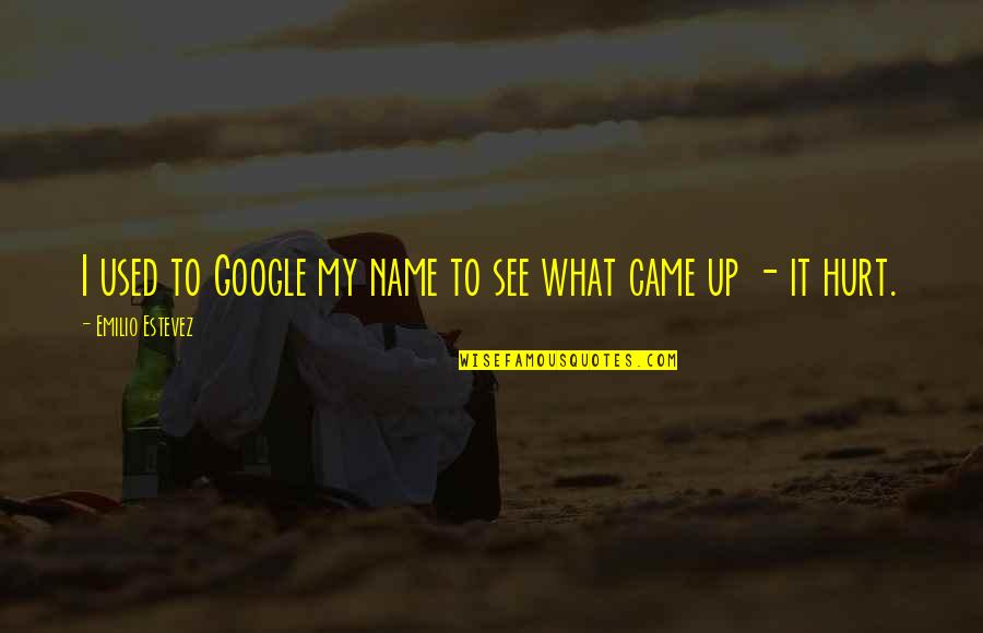 Riskified Quotes By Emilio Estevez: I used to Google my name to see Riskified Quotes By Emilio Estevez: I used to Google my name to see