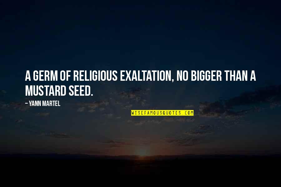 Risky Decisions Quotes By Yann Martel: A germ of religious exaltation, no bigger than