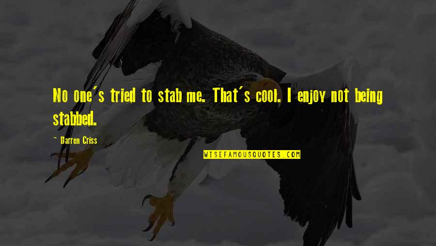 Rispetto Significato Quotes By Darren Criss: No one's tried to stab me. That's cool.