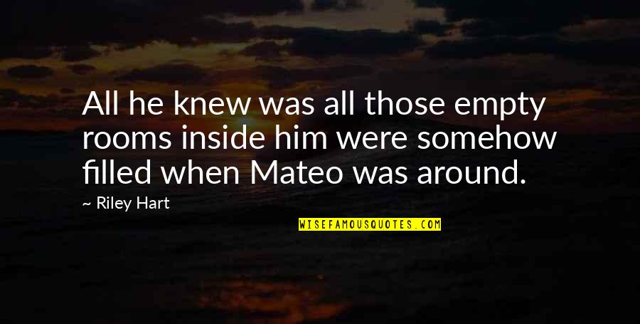 Ristaino Concord Quotes By Riley Hart: All he knew was all those empty rooms Ristaino Concord Quotes By Riley Hart: All he knew was all those empty rooms