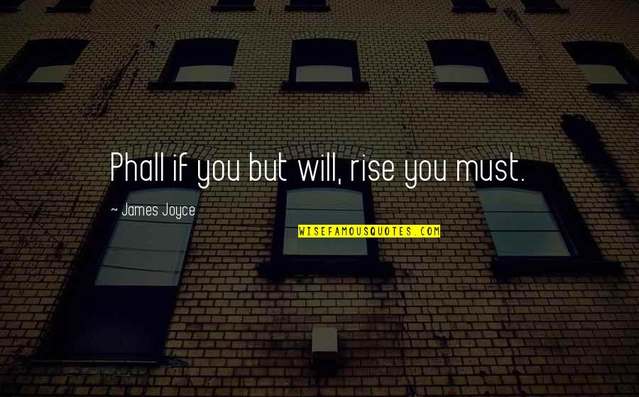 Risto Mejide Quotes By James Joyce: Phall if you but will, rise you must.